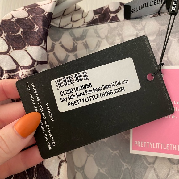 Satin Snake-print Dress - Picture 4 of 4